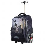 Big Wheel Trolley Bag - Cat and Butterfly